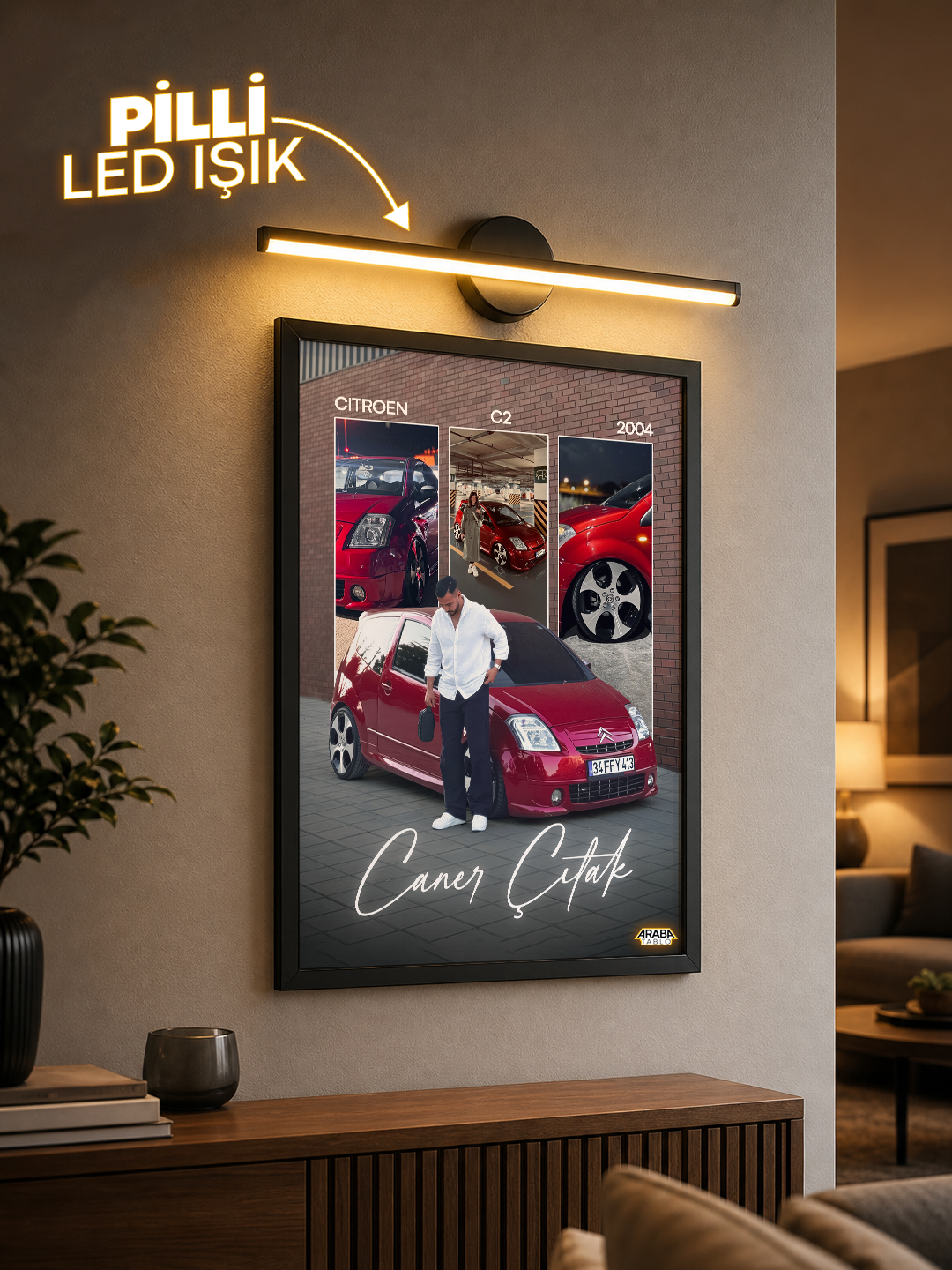 Pilli Led Duvar Işığı