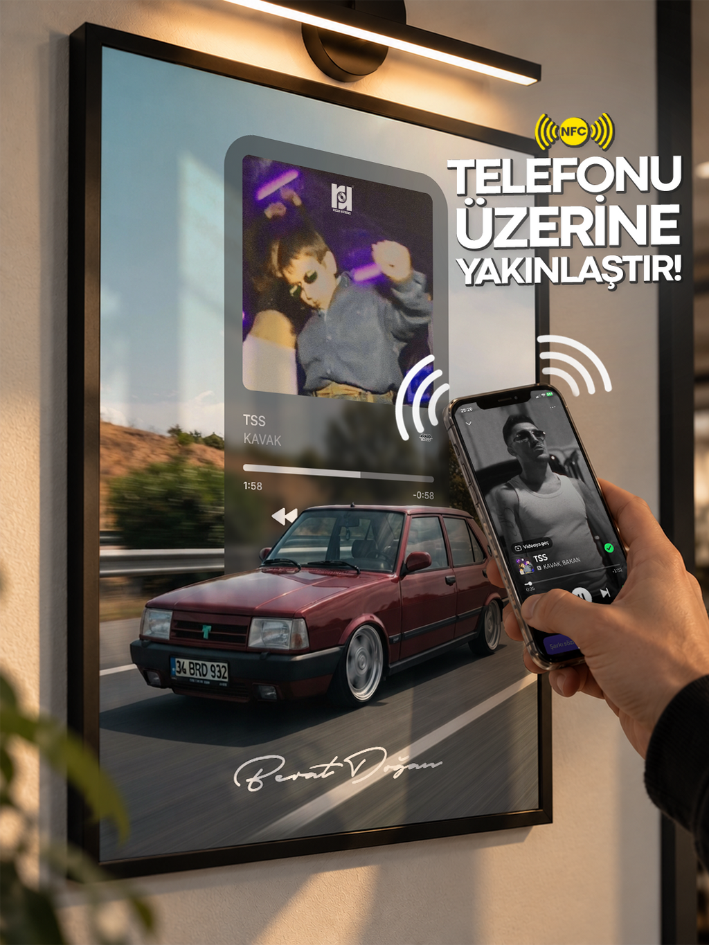 Spotify Araba Tablosu (NFC Özellikli)