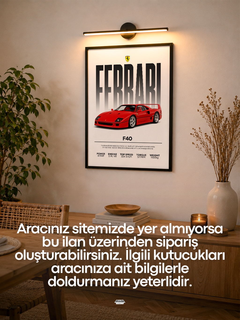 Custom İstediğiniz Model Araba Tablosu
