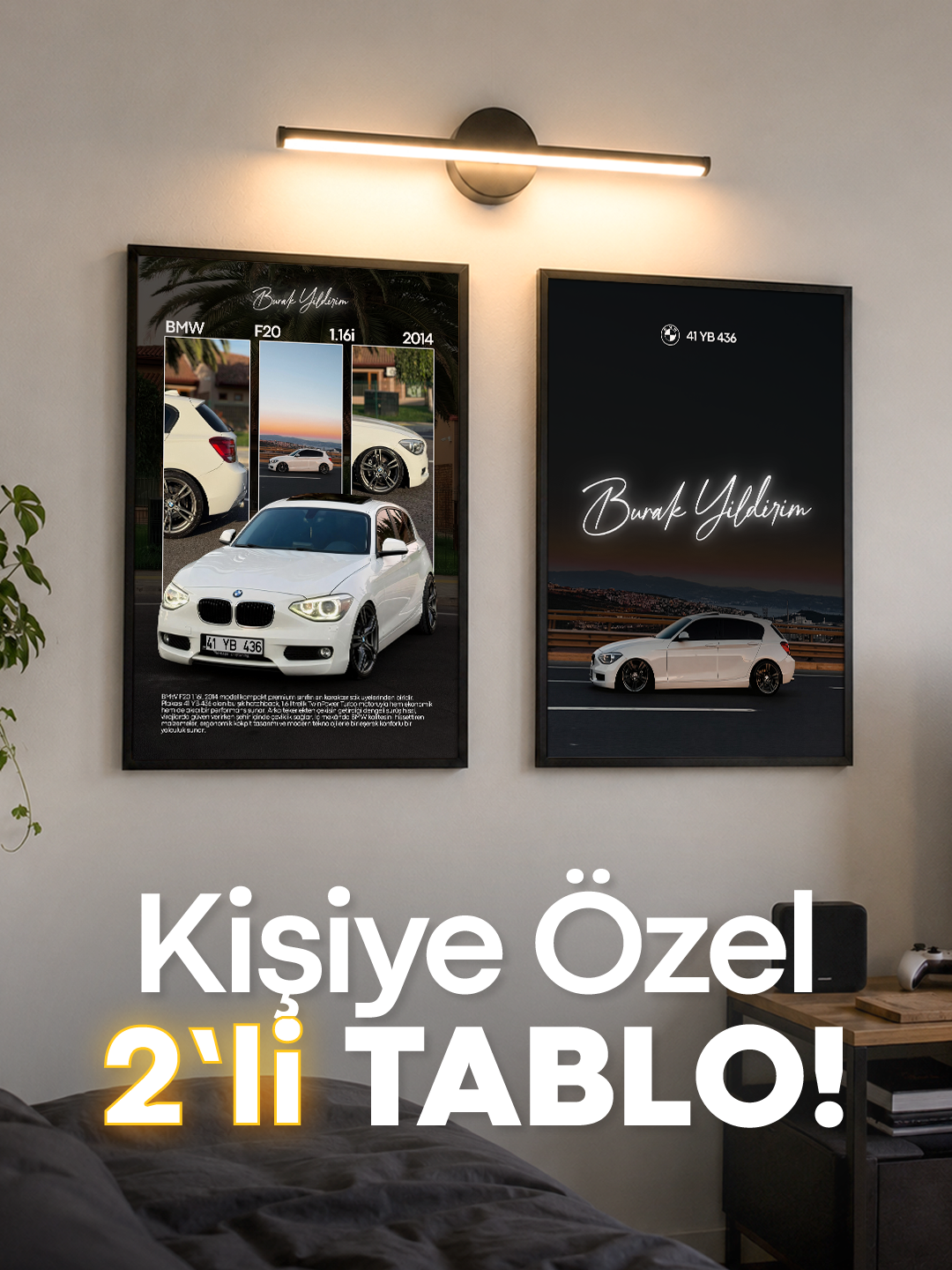 2'li Kişiye Özel Araba Tablosu